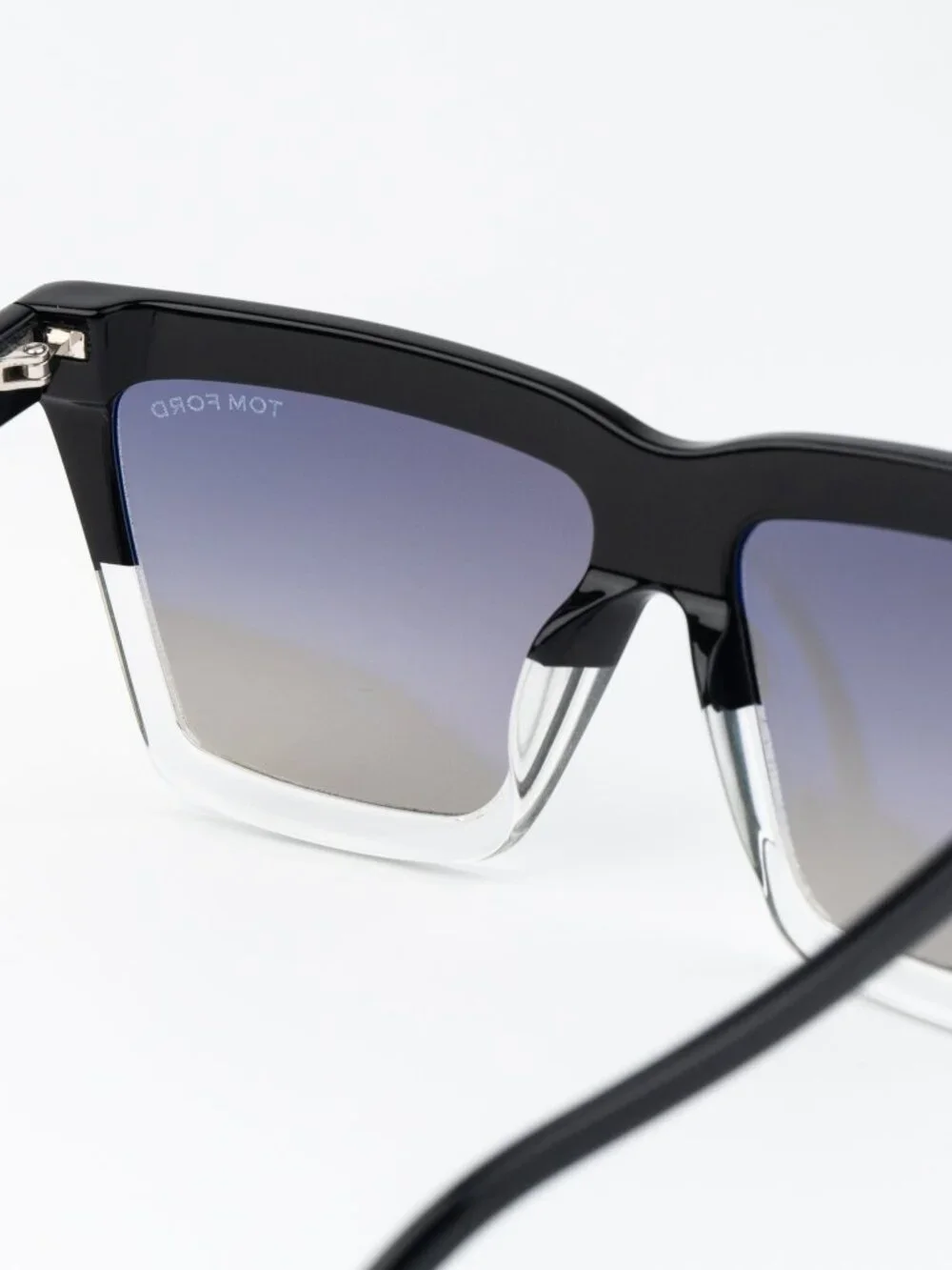 Tom Ford EDEN Women Sunglasses Black Grey Mirror Square FT1110 05C NEW AUTHENTIC